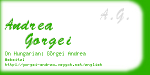 andrea gorgei business card
